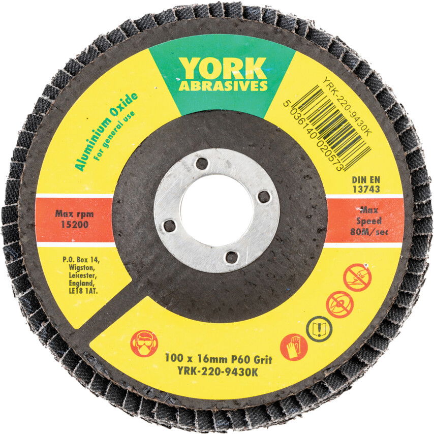 York 100X16MM AL-OX LAMELLÁS CSISZOLÓTÁRCSA ÜVEGSZÁLAS TÁNYÉRON P60 termék fő termékképe