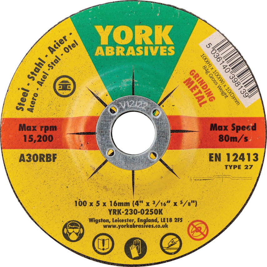 York 100X5X16 A30RBF DPC TISZTÍTÓKORONG, T27 termék fő termékképe