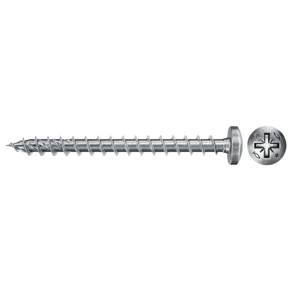 Fischer FPF II PZF 4.0 x 35 BC 200 lencsefejű, kékre horganyzott végigmenetes forgácslapcsavar, PZ behajtással, 200 db/csomag termék fő termékképe