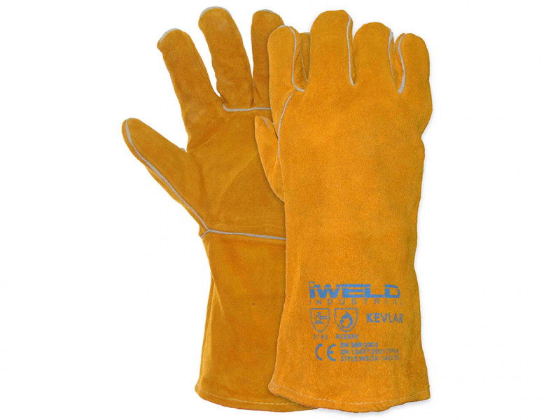 IWELD Hegesztő védőkesztyű, bélelt, KEVLAR 14" (WEGK-1410-YL) termék fő termékképe