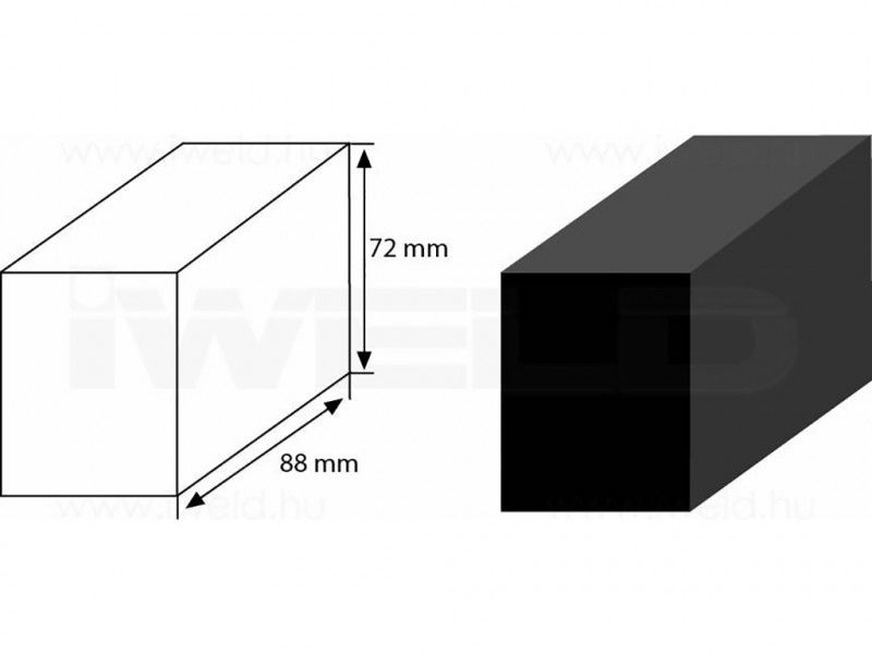 IWELD POLICLEAN tisztítófej (nyers forma,88x72x52mm) termék fő termékképe