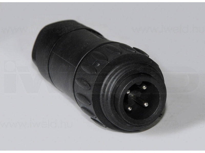 IWELD 4 pólusú vezérlő csatlakozó dugó (fekete, műanyag) termék fő termékképe