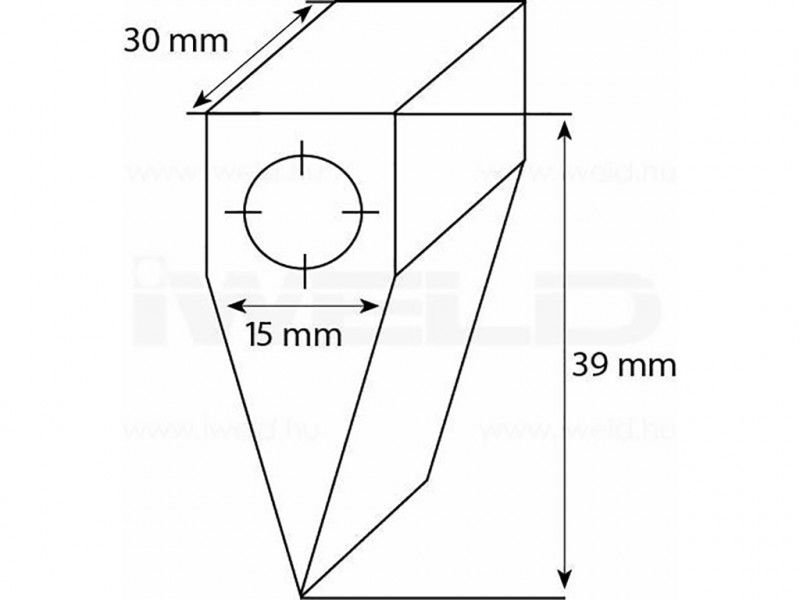 IWELD POLICLEAN tisztítófej (M10-30° kalapács forma) (1026SD) termék fő termékképe