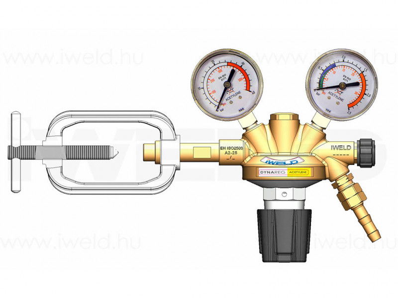 IWELD DYNALINE Rotaméter 30l/min 2x1/4" JOBBOS termék fő termékképe
